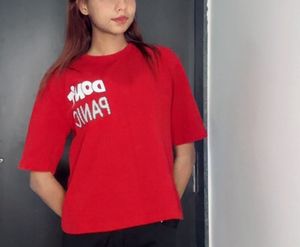 Red Don't Panic Graphic Tee