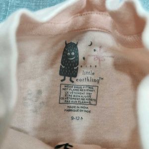 Beautiful Peach Christmas Themed RLE Sleepsuit