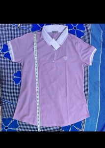 VUARNET Light Pink Shirt with White Collar** 🩷⚪