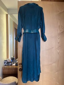 Teal Belted Zara Shirt Dress