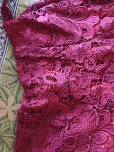 Burgundy Lace Skirt