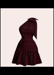 FOREVER 21 Burgundy Bow Dress