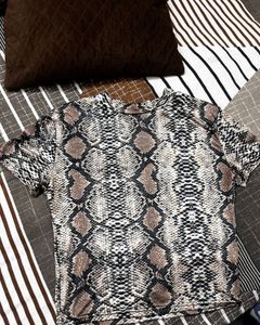 Snakeskin Print Top