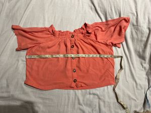Coral Off Shoulder Top-XL🎀