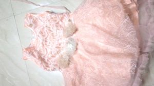 Peach Lace Dress
