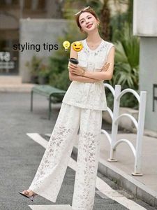 free shipping Lace Wide Leg Pants