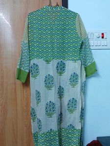 Green Printed Kurta
