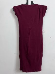 Burgundy Bodycon Mini Dress