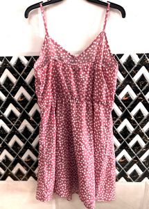 SHEIN Pink Ditsy Floral Print Cami Dress