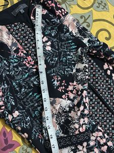 Floral &amp; Geometric Print Optari Shrug