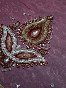 Pink Saree With Beautiful Work