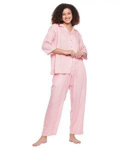 Pink Striped Pajama Set