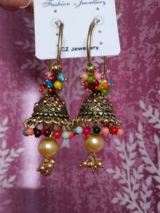 Colorful Jhumka Earrings