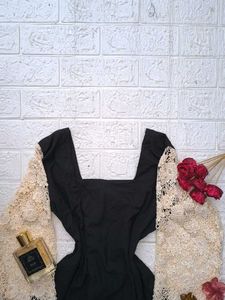 Corset Back Lace Sleeves Kurti 🎀