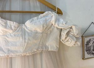 Zara Cotton Bustier Off Shoulder