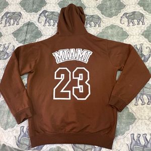 Brown Hoodie with Logo Detail