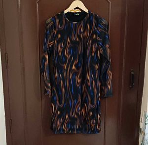 Brown Multicolour Dress