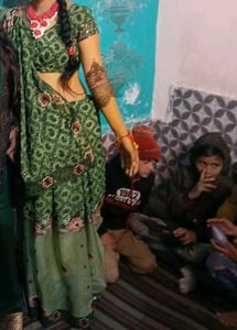 New Brand Saree In Half Net Nd Chiffon