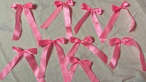 Pink Bow Ribbon 🎀 10 peices
