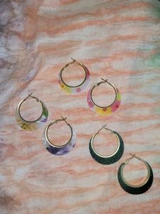 Multicolored Floral Hoops