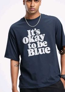 Glichez Typography Printed Relaxed Fit T- shirt