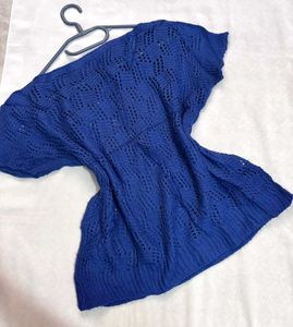 🎁Buy1 Get1 Free Crochet Blue Knit Top G