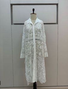 Zara White Embroidered dress