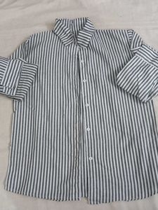 Striped Button-Down Shirt