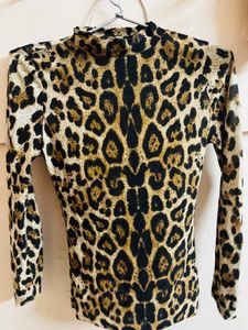 Sale-Shein Leapord Print Top