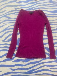 Magenta Knit Top bit woollen