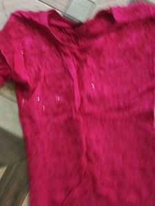 Pink Embroidered Kurta