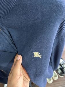 Burberry Quarter Zip Sweater