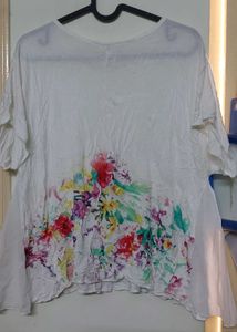 White Floral Top