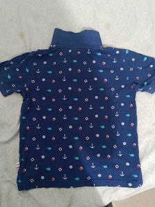 Nautical Print Polo Shirt