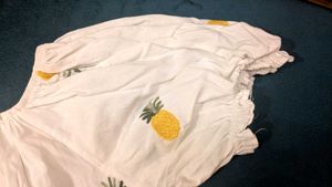 Pineapple Print Off-Shoulder Top