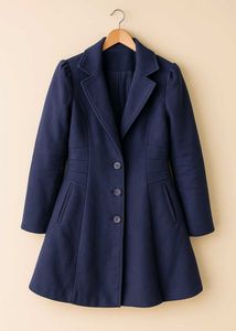 Max Women’s Long Winter Coat Lavender Blue Shade