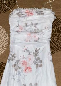 Floral Ruched Midi Dress
