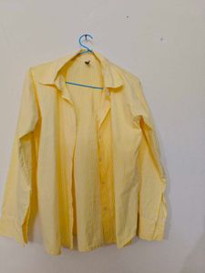 Off-White Butter Yellow Striped Button-Down