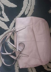 Coach Floral Applique Leather Handbag