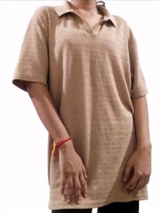 Casual Brown Polo T-Shirt