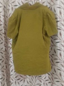 Olive Green Button-Down Shirt