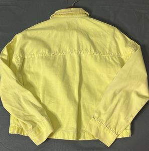 ZARA neon Green Denim Jacket