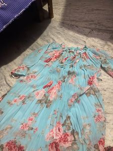 Floral Chiffon Off-Shoulder Dress