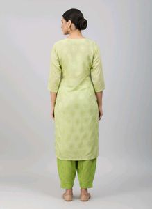 Elegant Green Embroidered Kurta Set