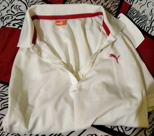 Puma White Polo Top