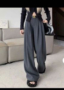 Grey formal trousers for women