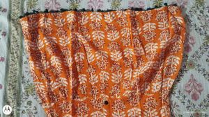 Stylish Orange Printed Top