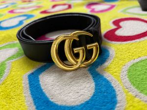 Black belt with golden buckle