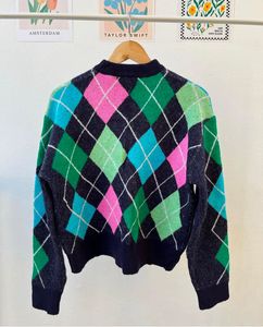 Checkered Print Pullover