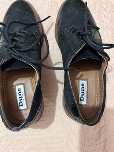 Black Leather Brogue Dress Shoes